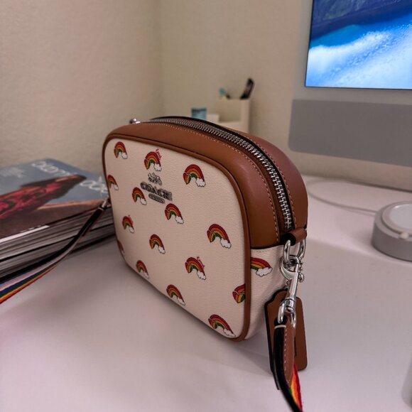 coach Mini Jamie Camera Bag With Rainbow Print cj647 - Picture 2 of 8